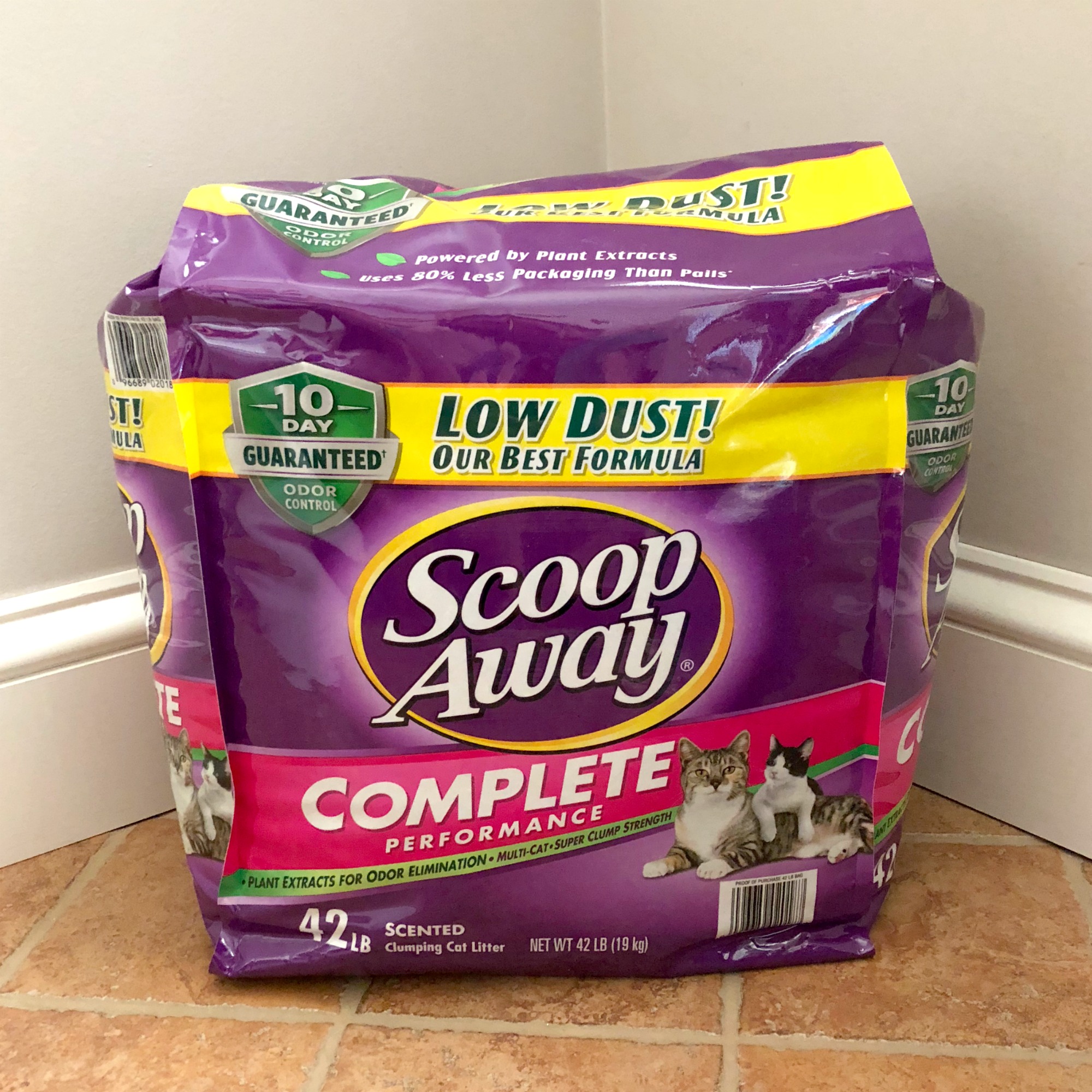 Bag Scoop Away Complete Performance Cat Kitty Low Dust Litter 42 lb 
