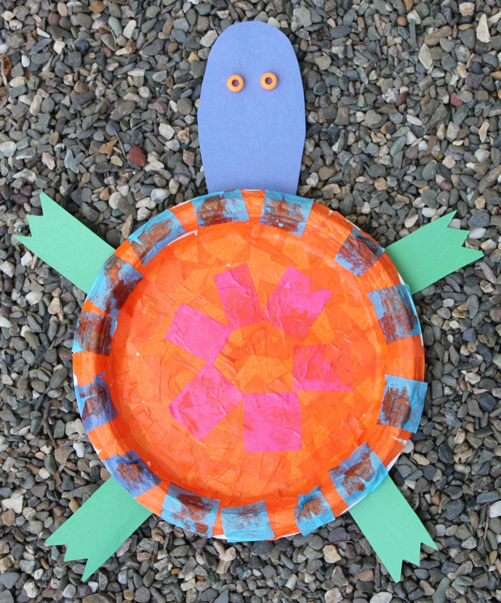 Tissue Paper Mosaic Turtle Craft - A Nation of Moms