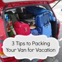 3 Tips to Packing Your Van for Vacation