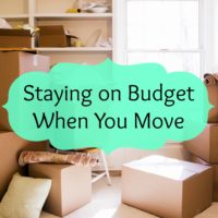 Staying on Budget When You Move