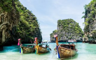 Boats on a beach in Thailand