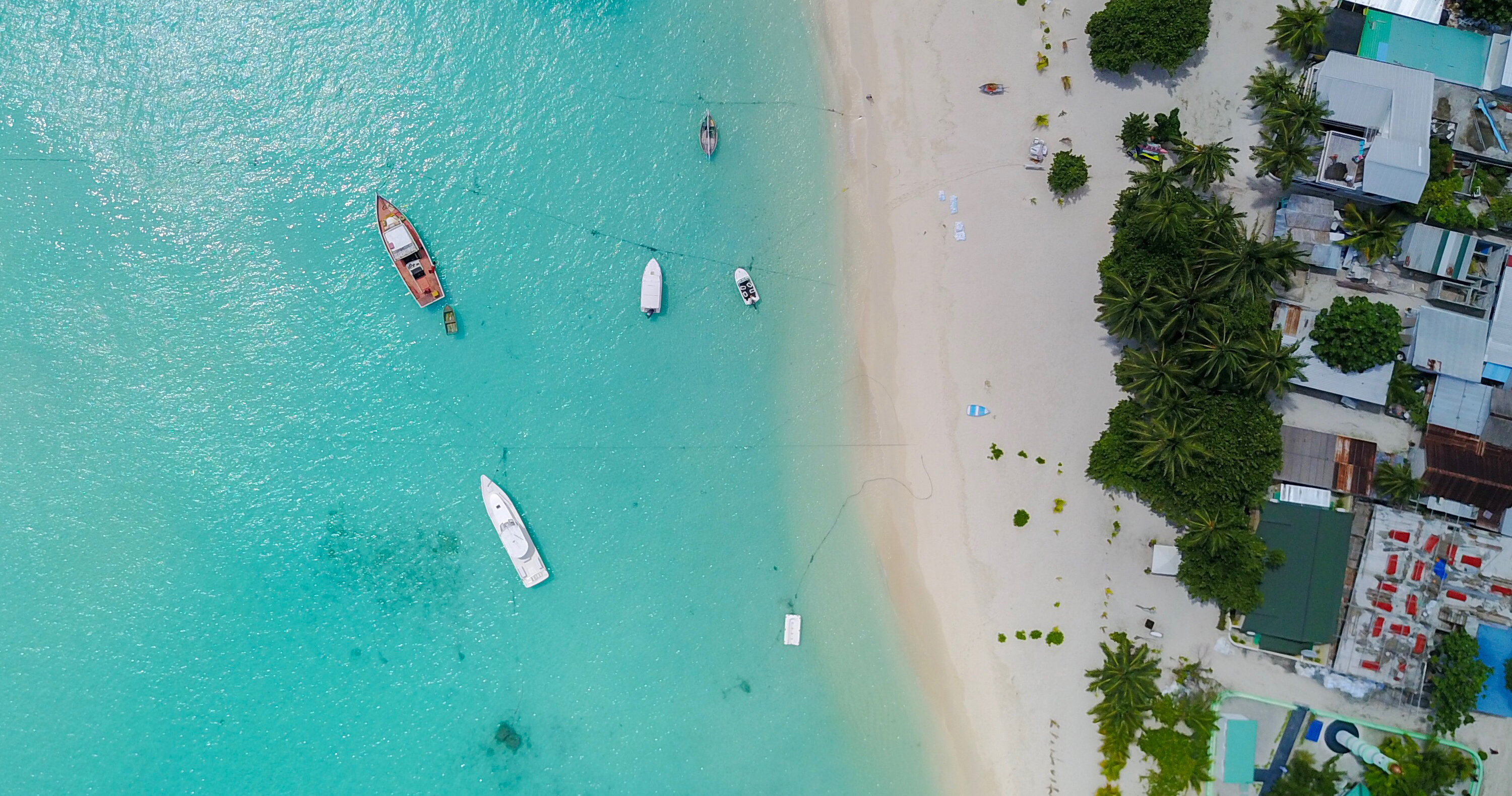 Beautiful beach from above in Thailand.