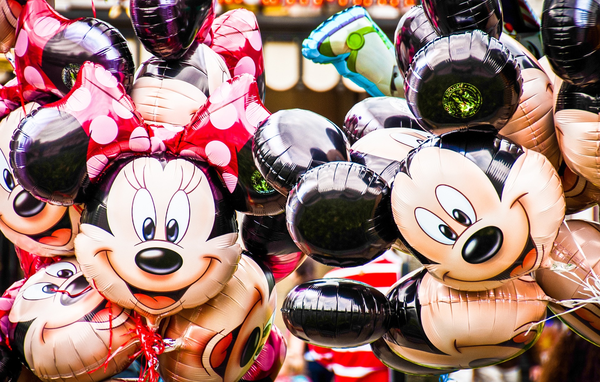 Disney character balloons.